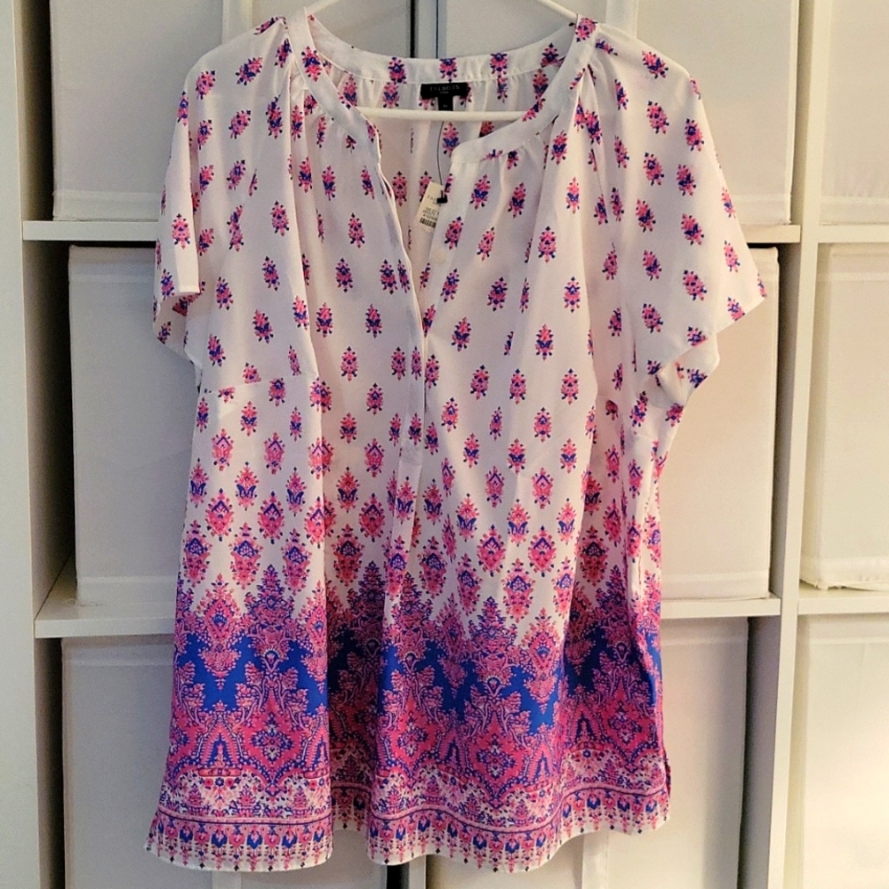 LIGHTWEIGHT PRINT BLOUSE
